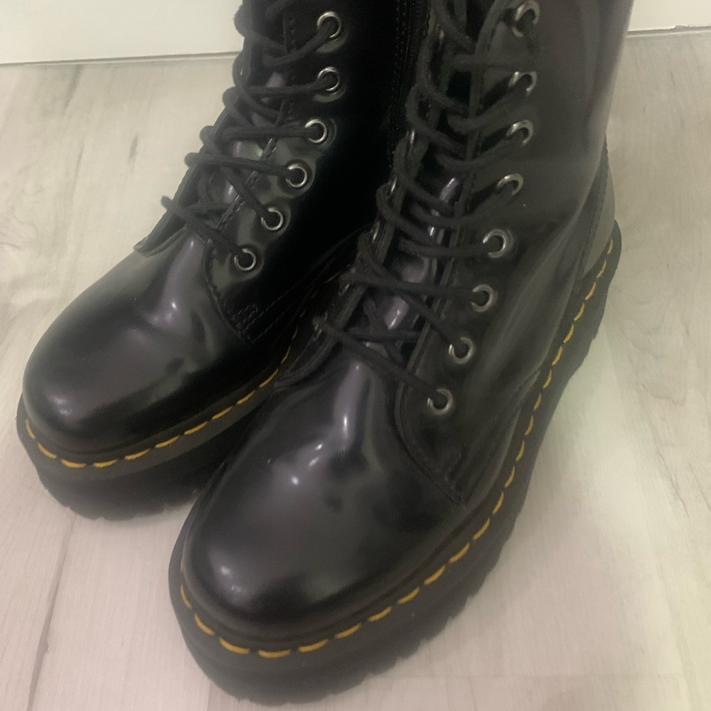 Dr. Martens Shiny Black Combat Boots